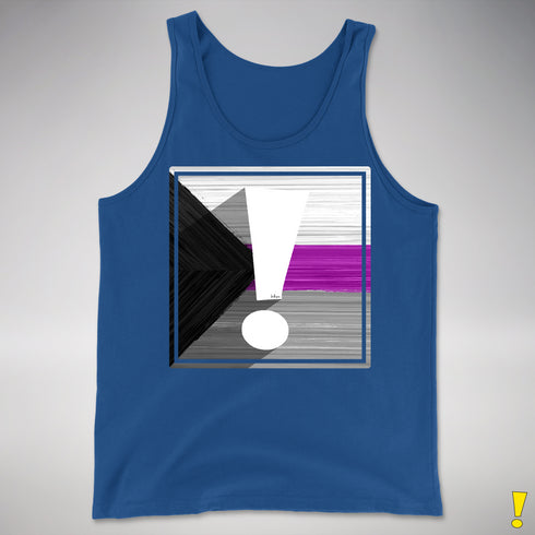 Demisexual Pride Flag Exclamation Point Premium Tank Top - Royal Blue